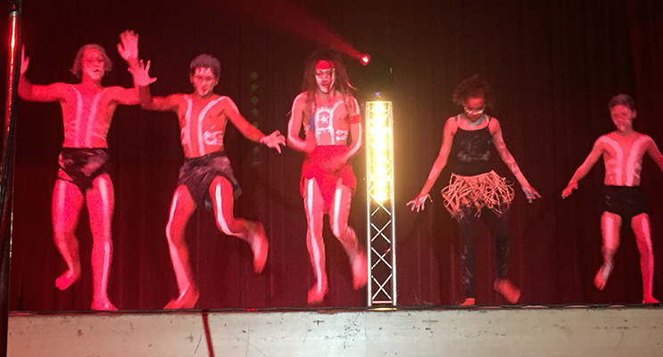The Aboriginal dance group opened the showcase after a moving acknowledgement of country.