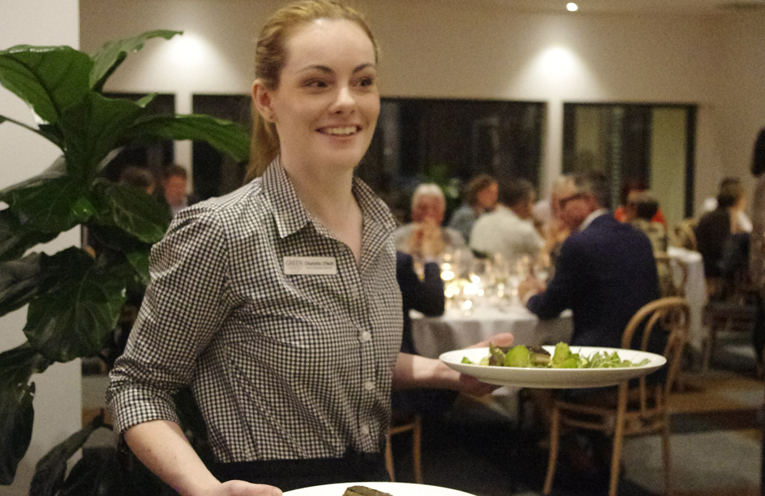 The Green House Eatery serving up the Trawler to Table kingfish main at their Signature Series dinner.