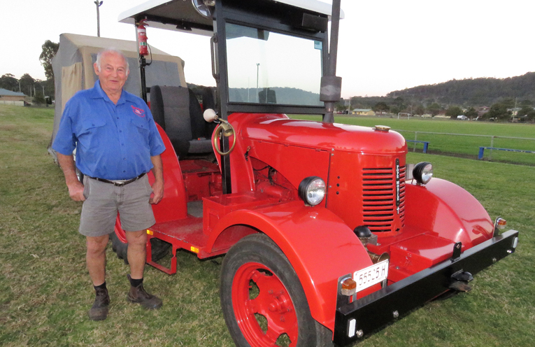 Geoff Bryce with his 1950 David Brown Cropmaster.