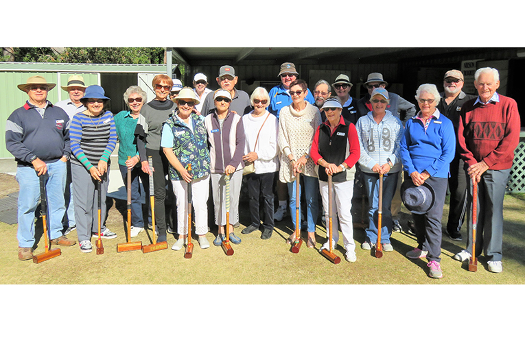 Port Stephens Probus Club at Croquet with Nelson Bay Croquet Club.