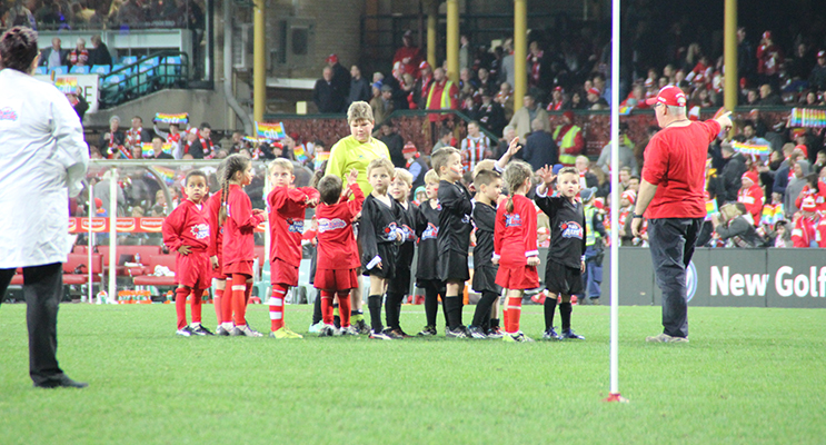 Port Stephens Power Auskick Team ready to play.