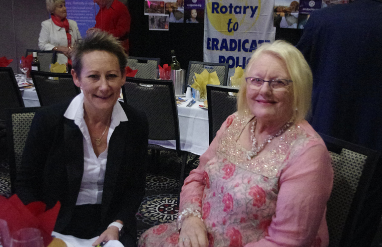 1.Leah Anderson of Salamander Bay Rotary with Susanne Rae who spoke at the World’s Greatest Meal event.
