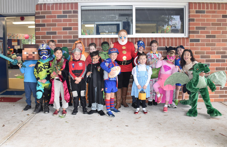 A class at Medowie Public School dressed up for book week.