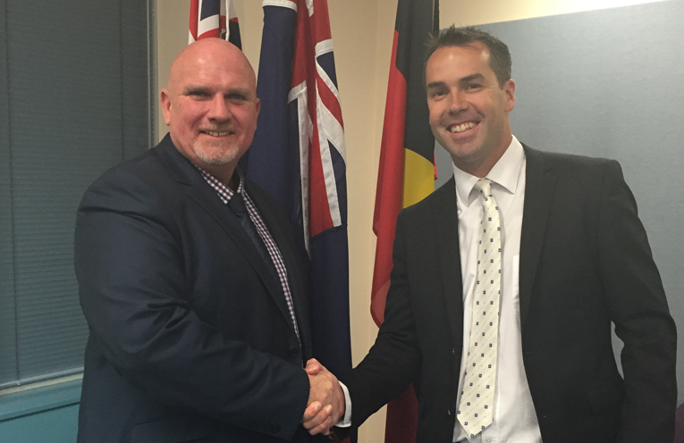 Deputy Mayor Chris Doohan and Mayor Ryan Palmer.