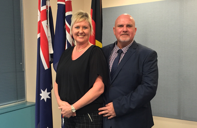 Deputy Mayor Chris Doohan, with his partner Rosanne Mcewan.