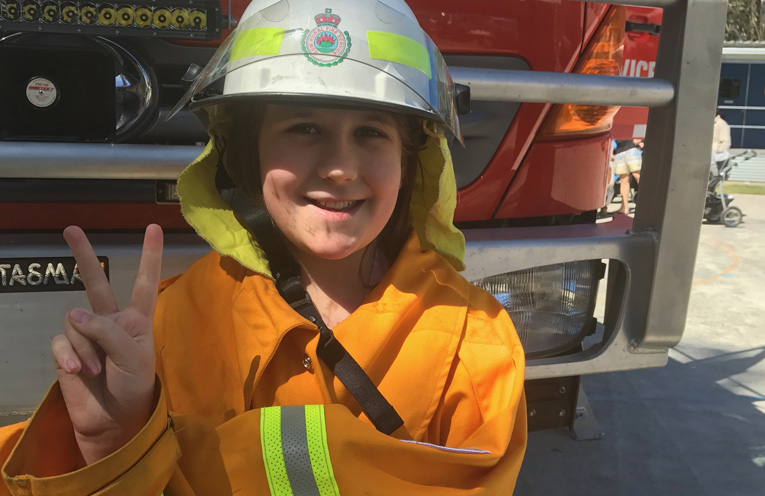 Jess Smith is ready for the brigade open day.