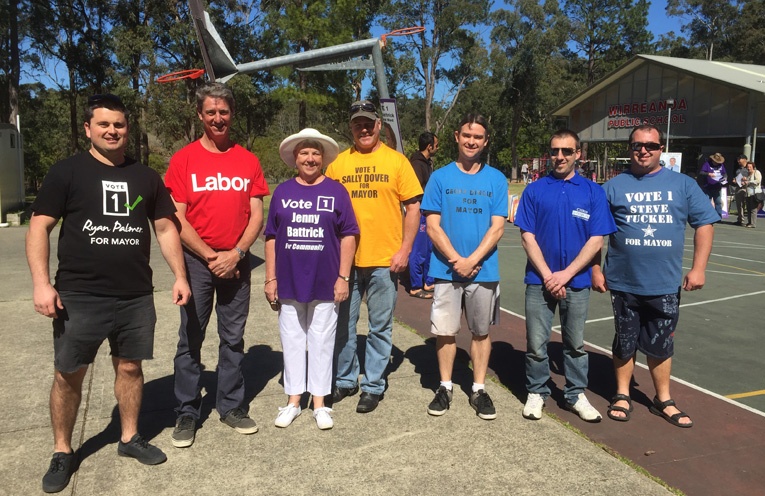 Representatives working together and polling for Ryan Palmer, Country Labor, Jenny Battrick, Sally Dover, Geoff Dingle, Chris Doohan and Steve Tucker. 