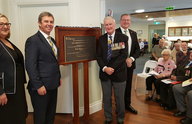 OFFICIAL OPENING: Dr David Gillespie and Rear Admiral Peter Sinclair.