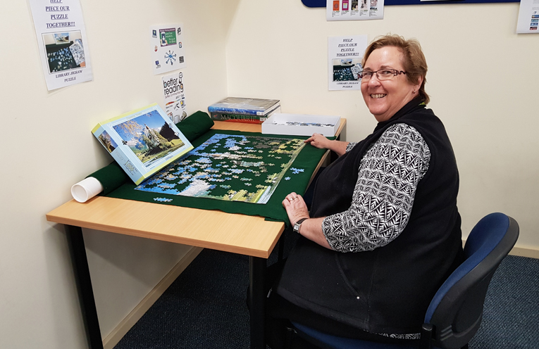 TEA GARDENS LIBRARIAN: Carol Johnson.