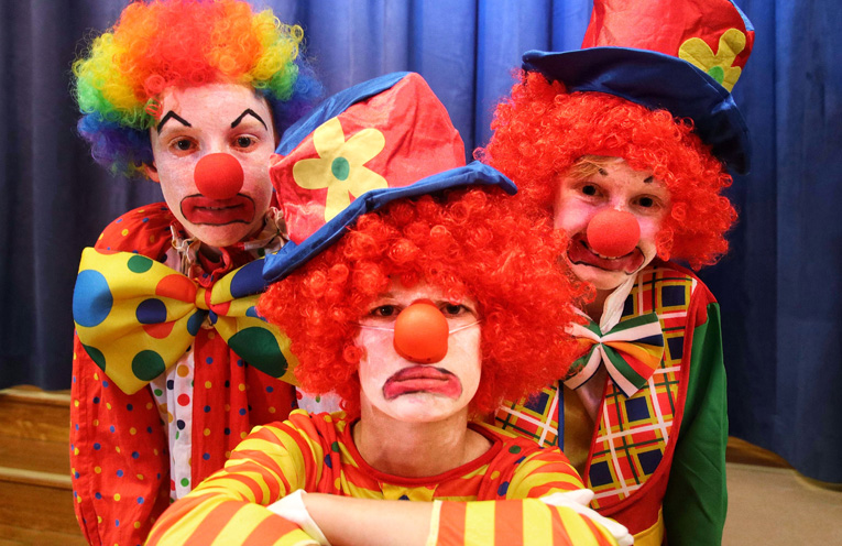 Depressed Clowns Benjamin Carpenter, Rowan Connick and Joshua Carpenter. 