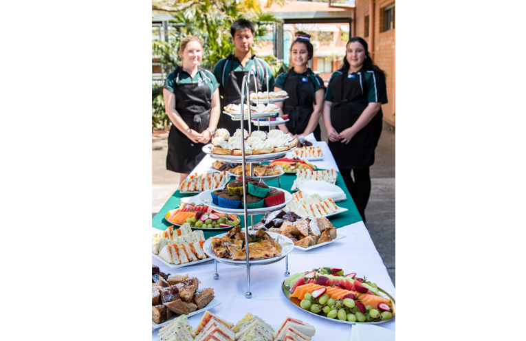 Year 11 students cooked, prepared and served the food for the graduation.