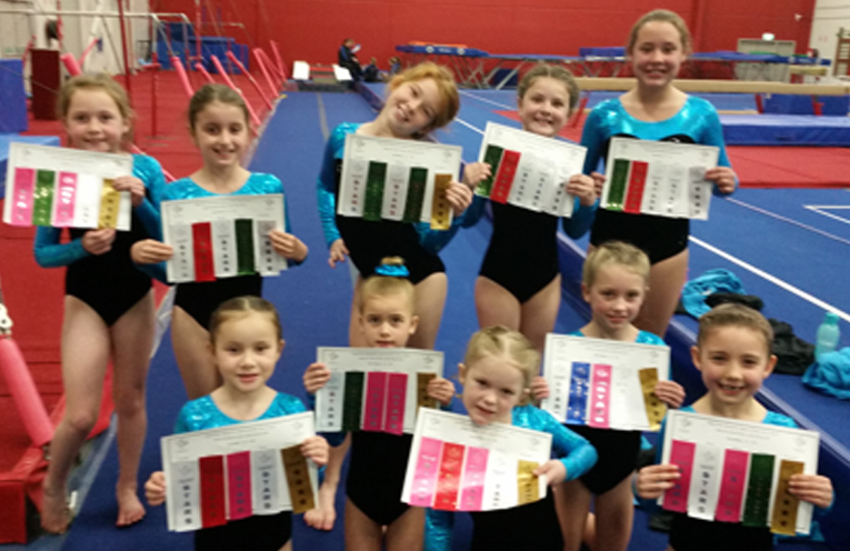 Gymnasts from the TPT club.