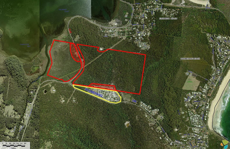 The aerial map shows the proposed area under the planning agreement and planning proposal.