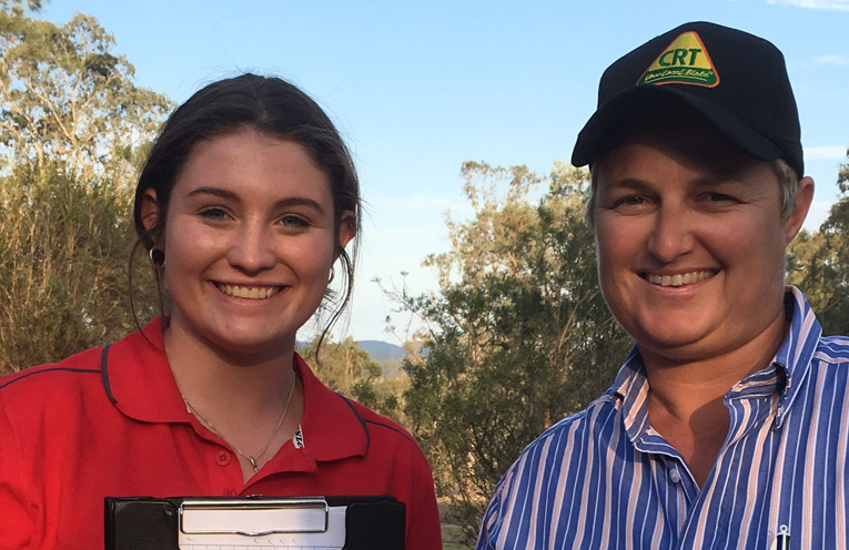 Karly Page and Tanya Henry attending the Live Cattle Assessment Course at Tocal College. 