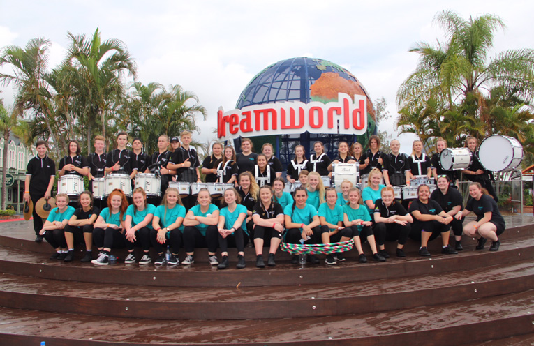 The CAPA team together on the steps of dreamworld. Photos by Rebecca Collins 