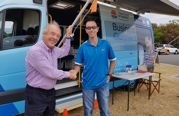 ‘BUSINESS CONNECT’: Former CEO Michael Hilsden and Mat Youd.