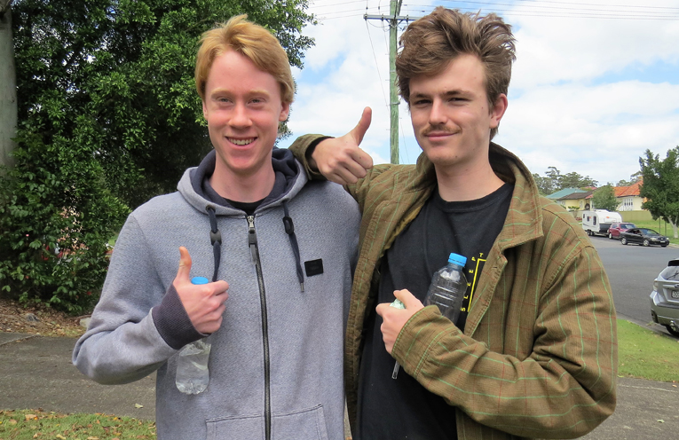 Karl Nickle and Tate Bruinsma were pleased with the HSC English exam.