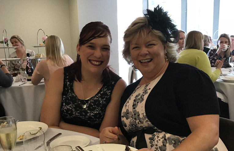 Manda Swan and Karen Swan at the High Tea for Heartfelt. 