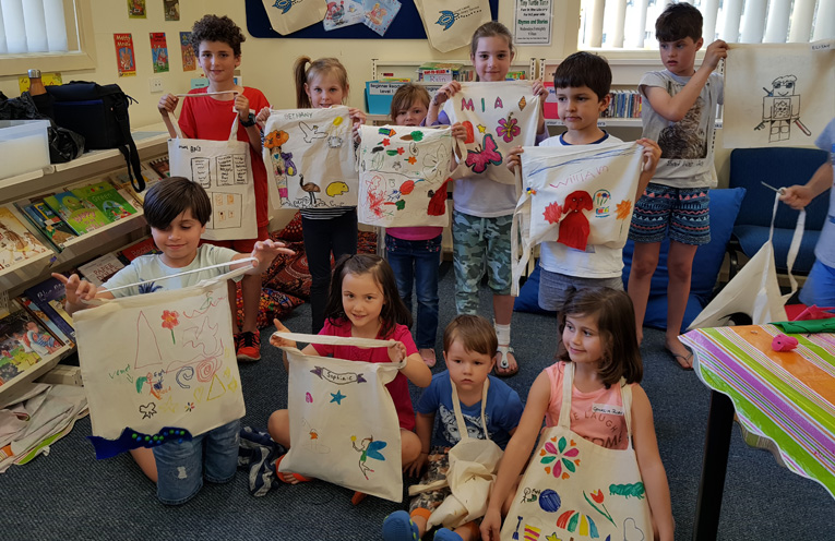 TEA GARDENS LIBRARY: Book Bag Fun.