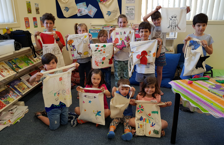 TEA GARDENS LIBRARY: Book Bag Fun.