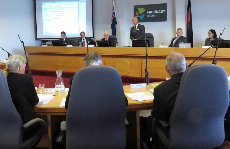 Mayor David West addresses Council.