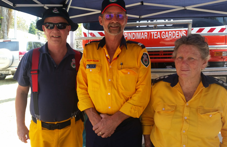 FIRE WISE STALL: Rural Fire Service Members.