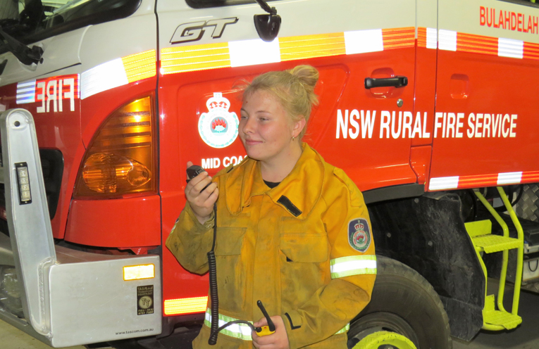 Meagan Terry has volunteered with the RFS for three years. 