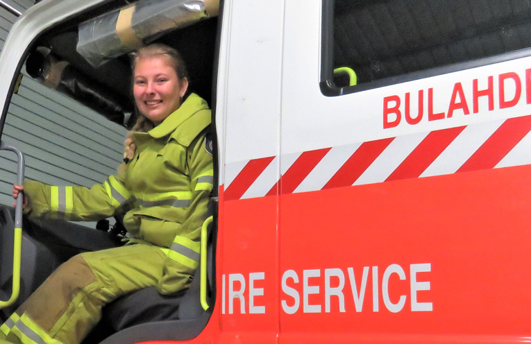 Volunteer Meagan Terry has attended more than 100 fires. 
