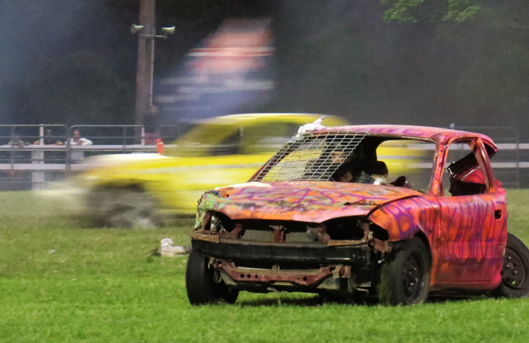 The demolition derby will be held on Saturday night.