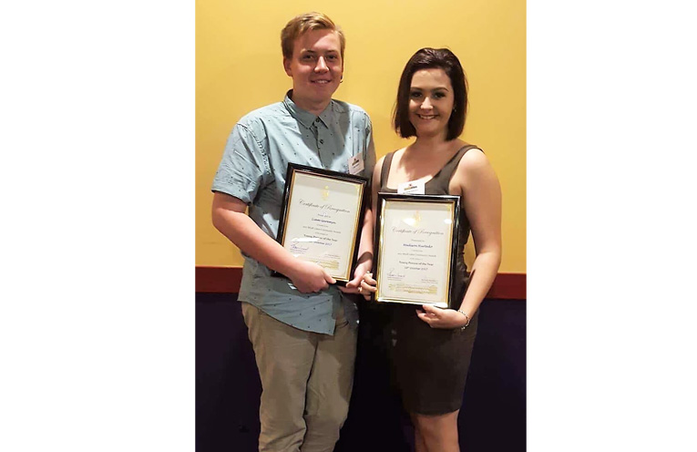 Young Person of the Year Finalists: Liam Garemyn and Madison Hurtado. Photo: Supplied
