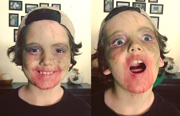 Lucas Mowle had a wonderful first Halloween.