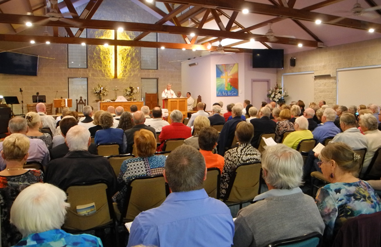 ST ANDREWS CHURCH TEA GARDENS: Service to welcome Reverend Peter Adkins.