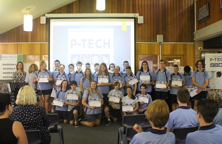 The Hunter River High Students participating in the P-Tech program. 