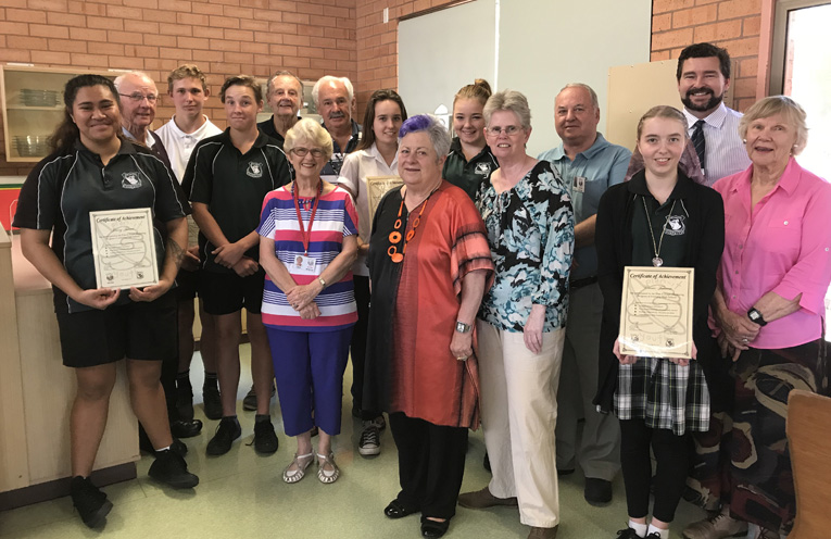 Irrawang High School students and mentors who graduated from their ten week program last week.