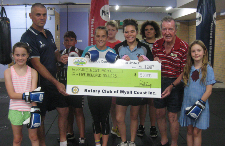 ROTARY DONATION: PCYC Boxing Gym at Hawks Nest.