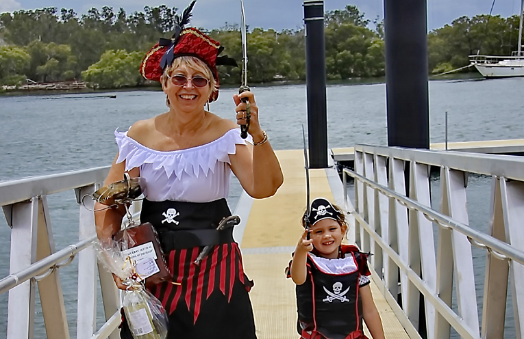 The best dressed pirates at the blessing of the fleet!
