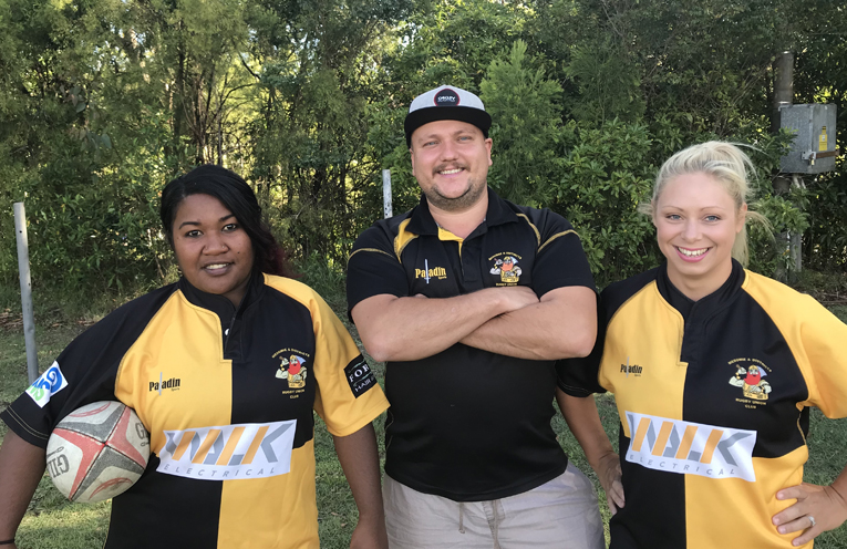 Kaoa Kii, Reece Montgomery and Elysia Montgomery are ready to launch the Medowie women back into competition. 