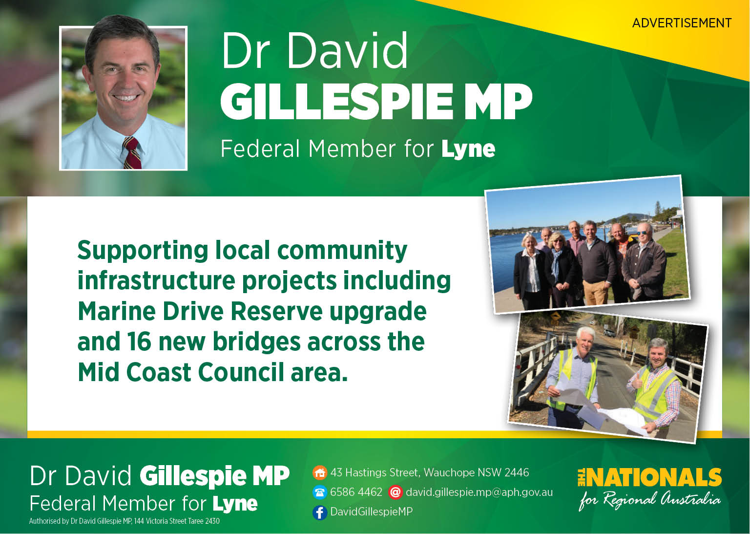 Dr David Gillespie MP -Member for Lyne