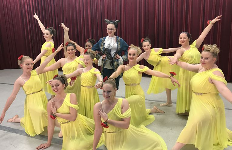 The Seniors dance group performed a Beauty and the Beast piece. 