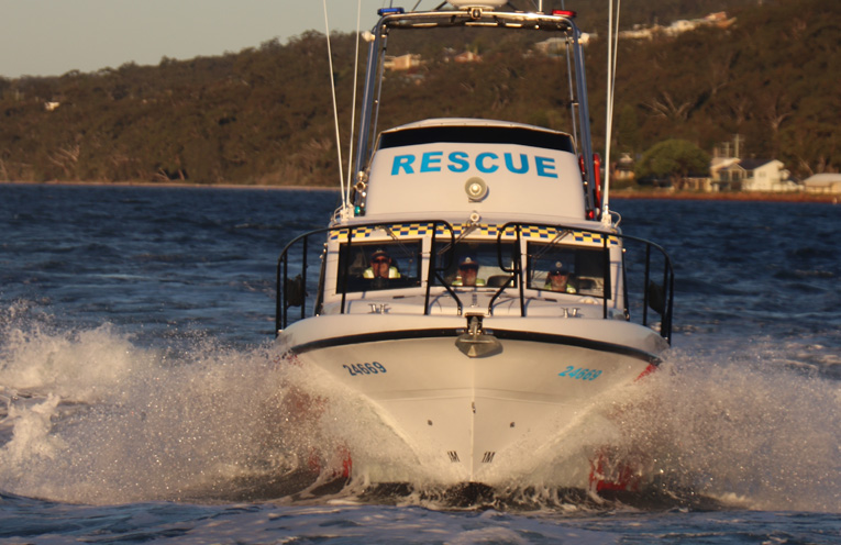 One of the Marine Rescue vessels ready to rescue those in need.