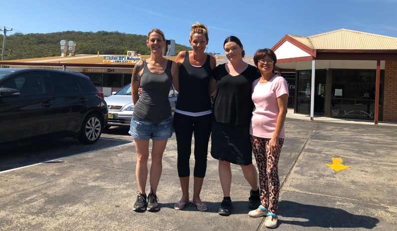 Jade, Rochelle, Jacquie and Michelle from Austral Street Shopping Village. 