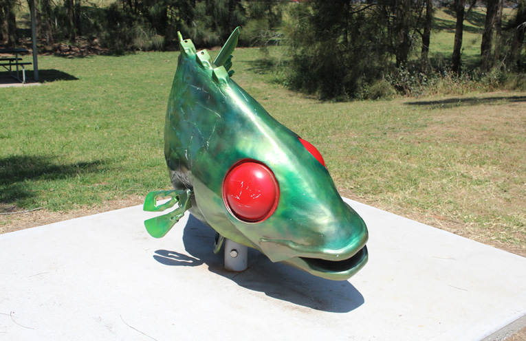 Visit Gerald the Fish down on the River near the Fitzgerald Bridge.