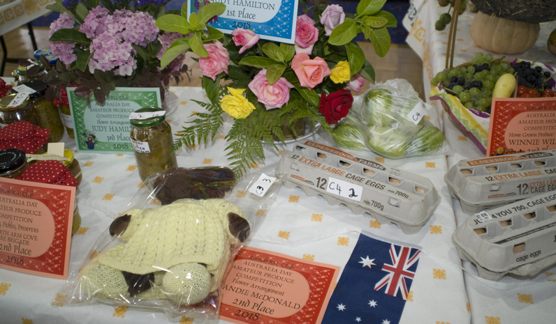 A large variety of cakes, craft, condiments and produce was judged in the Australia Day competition at Karuah RSL Club.