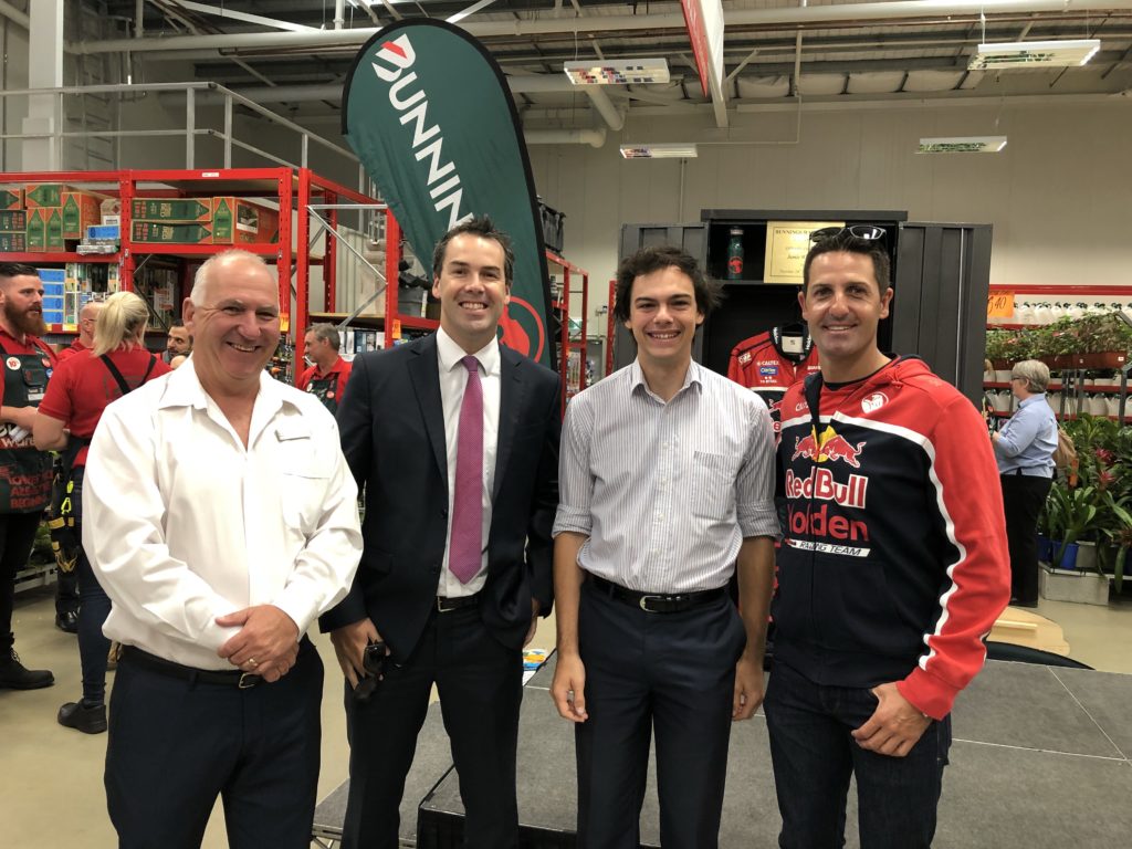 Cr Paul Le Mottee, Mayor Ryan Palmer, Cr Giacomo Arnott and Jami Whincup at the official opening.