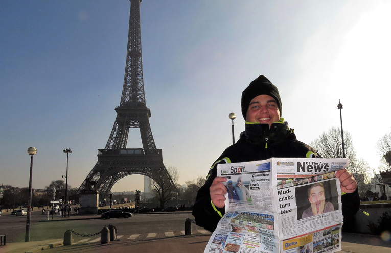 Paris: News Of The Area makes a good read anywhere, anytime. 