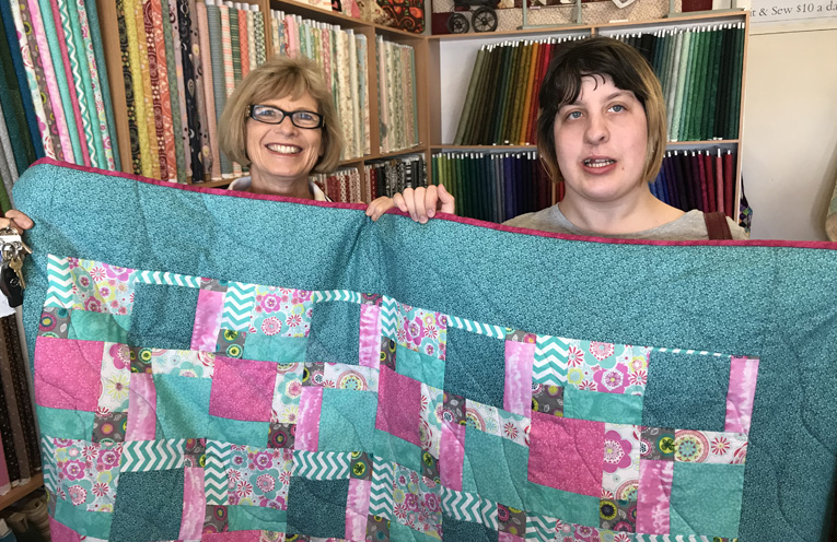 Samantha (Sammy) Black with Leanne from Terrace Quilting.