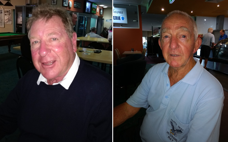 Front nine winner Graham Benson. (left) Back nine winner Ray Penny. (right)