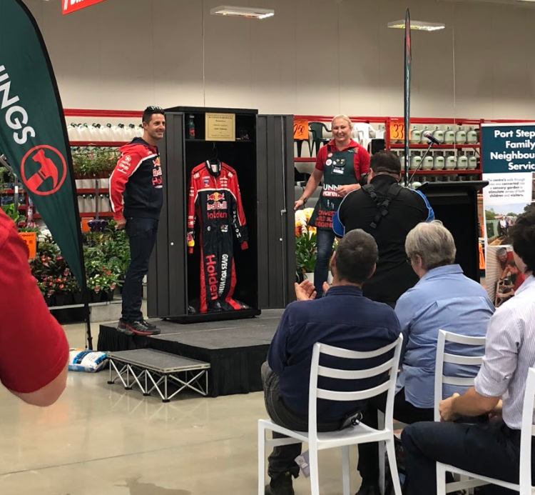 Australian Racing Driver Jamie Whincup and Store Manager Michele Hammond officially open the store.