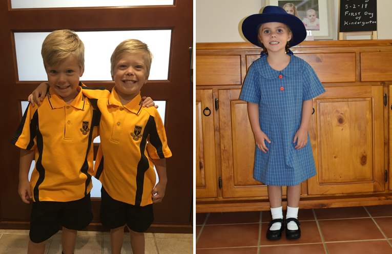 Braithe and Nash Jenner - Twins starting kindergarten at Medowie Public School. (left) Stacey Genge - Wirreanda Public School. (right)