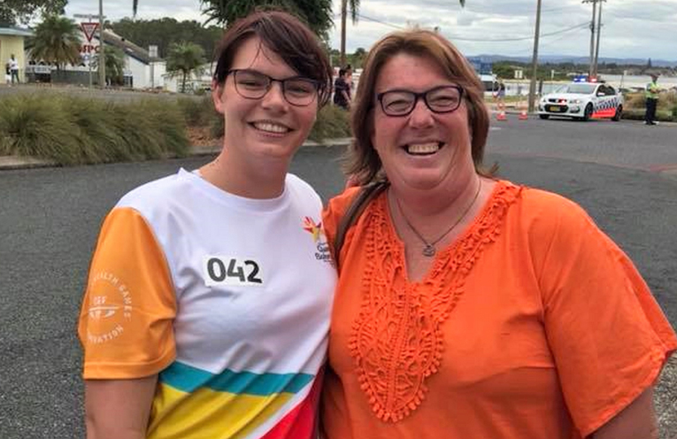 Jennefer with her mum Joanne Penton. 